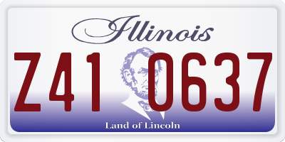 IL license plate Z410637