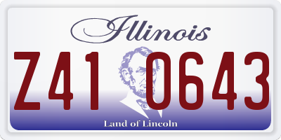 IL license plate Z410643