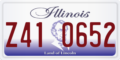 IL license plate Z410652