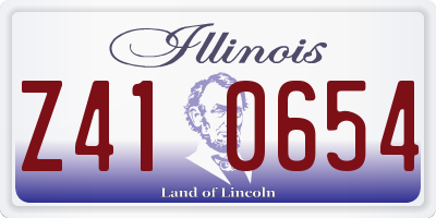 IL license plate Z410654