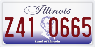 IL license plate Z410665