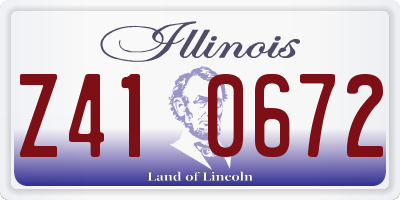 IL license plate Z410672