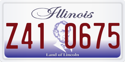 IL license plate Z410675