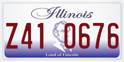IL license plate Z410676