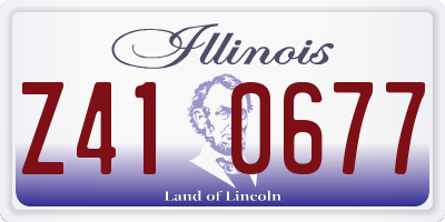 IL license plate Z410677