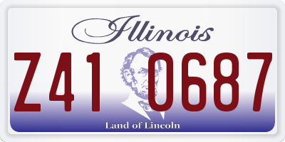 IL license plate Z410687