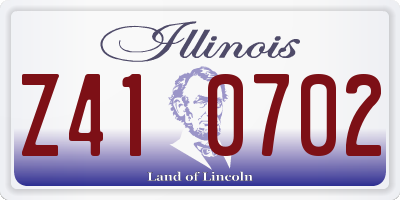 IL license plate Z410702