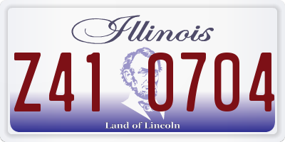 IL license plate Z410704