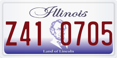 IL license plate Z410705