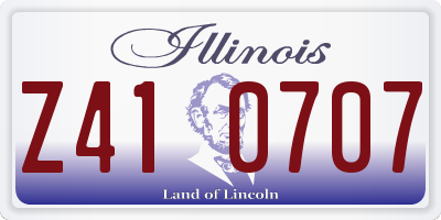 IL license plate Z410707