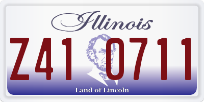 IL license plate Z410711
