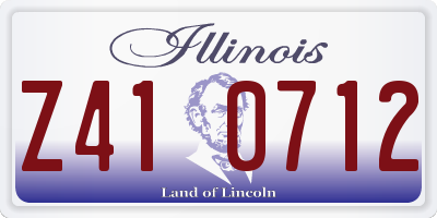 IL license plate Z410712
