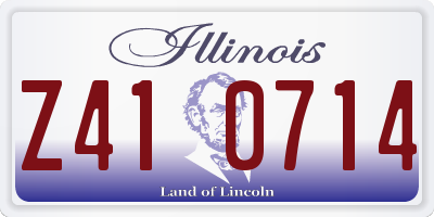 IL license plate Z410714