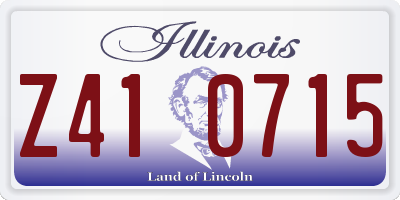 IL license plate Z410715