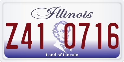 IL license plate Z410716