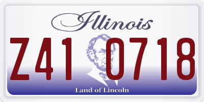 IL license plate Z410718