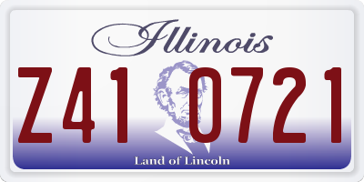 IL license plate Z410721