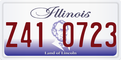 IL license plate Z410723