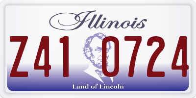 IL license plate Z410724