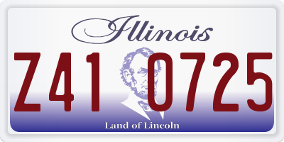 IL license plate Z410725