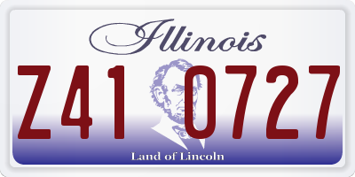 IL license plate Z410727
