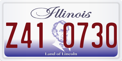 IL license plate Z410730