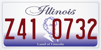 IL license plate Z410732