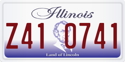 IL license plate Z410741