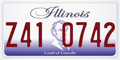 IL license plate Z410742