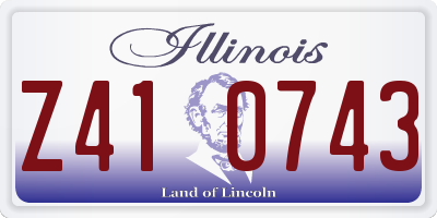 IL license plate Z410743