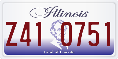 IL license plate Z410751