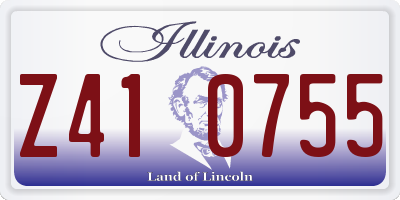 IL license plate Z410755