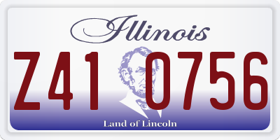 IL license plate Z410756