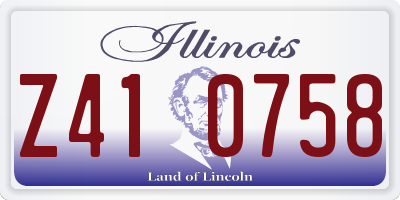 IL license plate Z410758