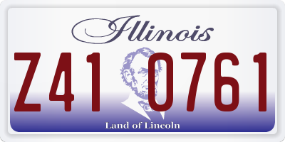 IL license plate Z410761