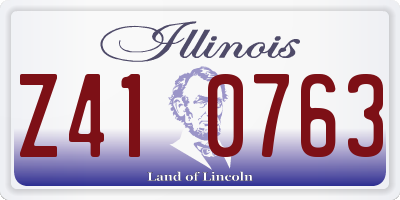 IL license plate Z410763