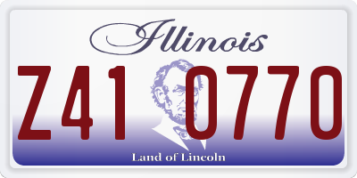 IL license plate Z410770