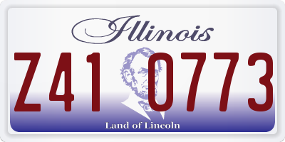 IL license plate Z410773