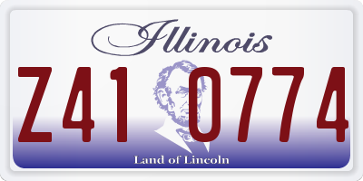IL license plate Z410774