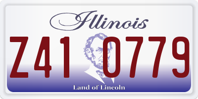 IL license plate Z410779