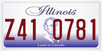 IL license plate Z410781