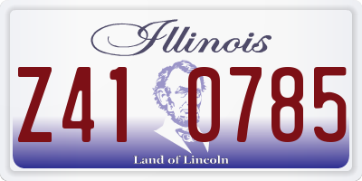IL license plate Z410785