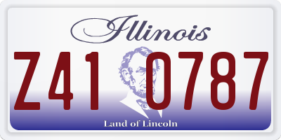 IL license plate Z410787