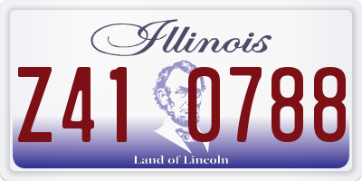 IL license plate Z410788