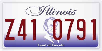 IL license plate Z410791