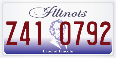 IL license plate Z410792