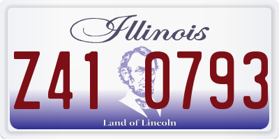 IL license plate Z410793