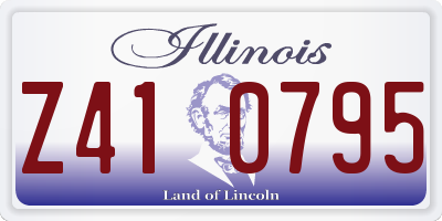 IL license plate Z410795