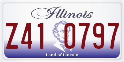 IL license plate Z410797