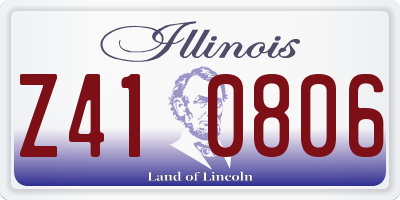 IL license plate Z410806